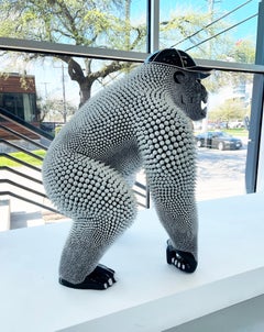 Gorilla Golfer - Silicon and Swarovski gems - Eddy Maniez