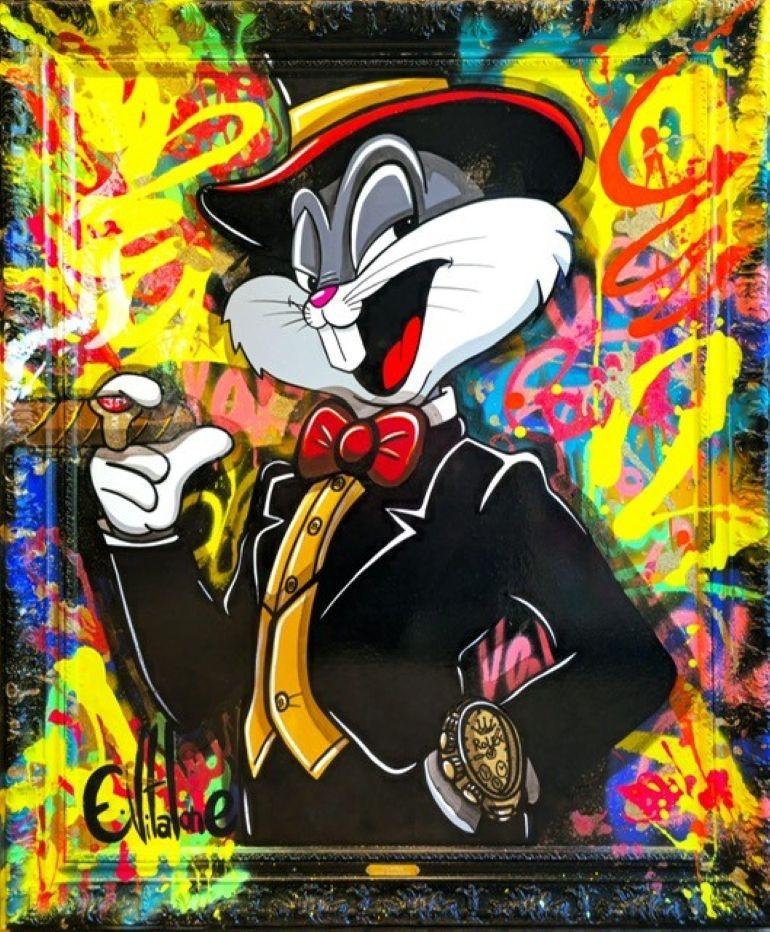 Bugs Bunny Le Gentleman – Painting von Eddy Vitalone