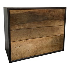 EDE Custom Reclaimed Walnut and Oak Chest of Drawers