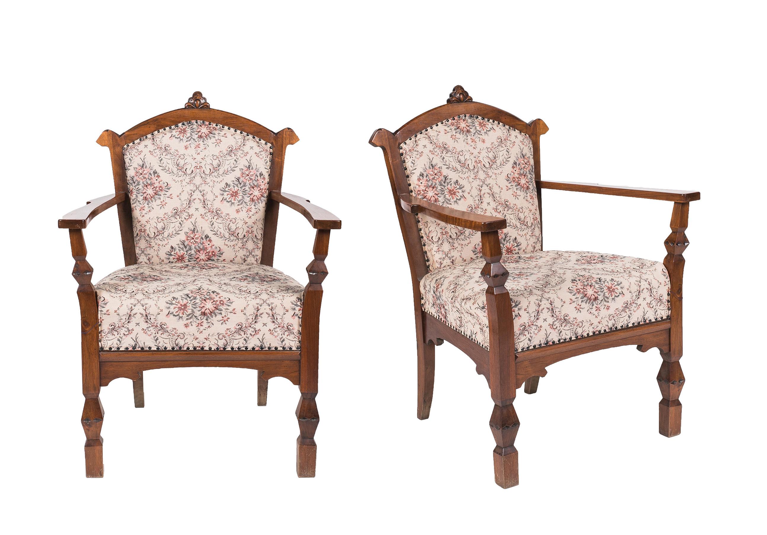 Carved Ede Toroczkai Wigand Art Nouveau Seating Ensemble, Ca. 1910 '4 Pieces' For Sale