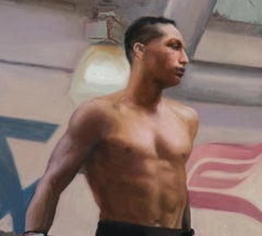 Saturday Night Fights, Boxing, Jarrod Tennant, Figurative Painting, Cuban Artist