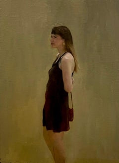 Summer Afternoon , Oil/Linen, Figurative Painting , Cuban-American Artist, 20 x 16