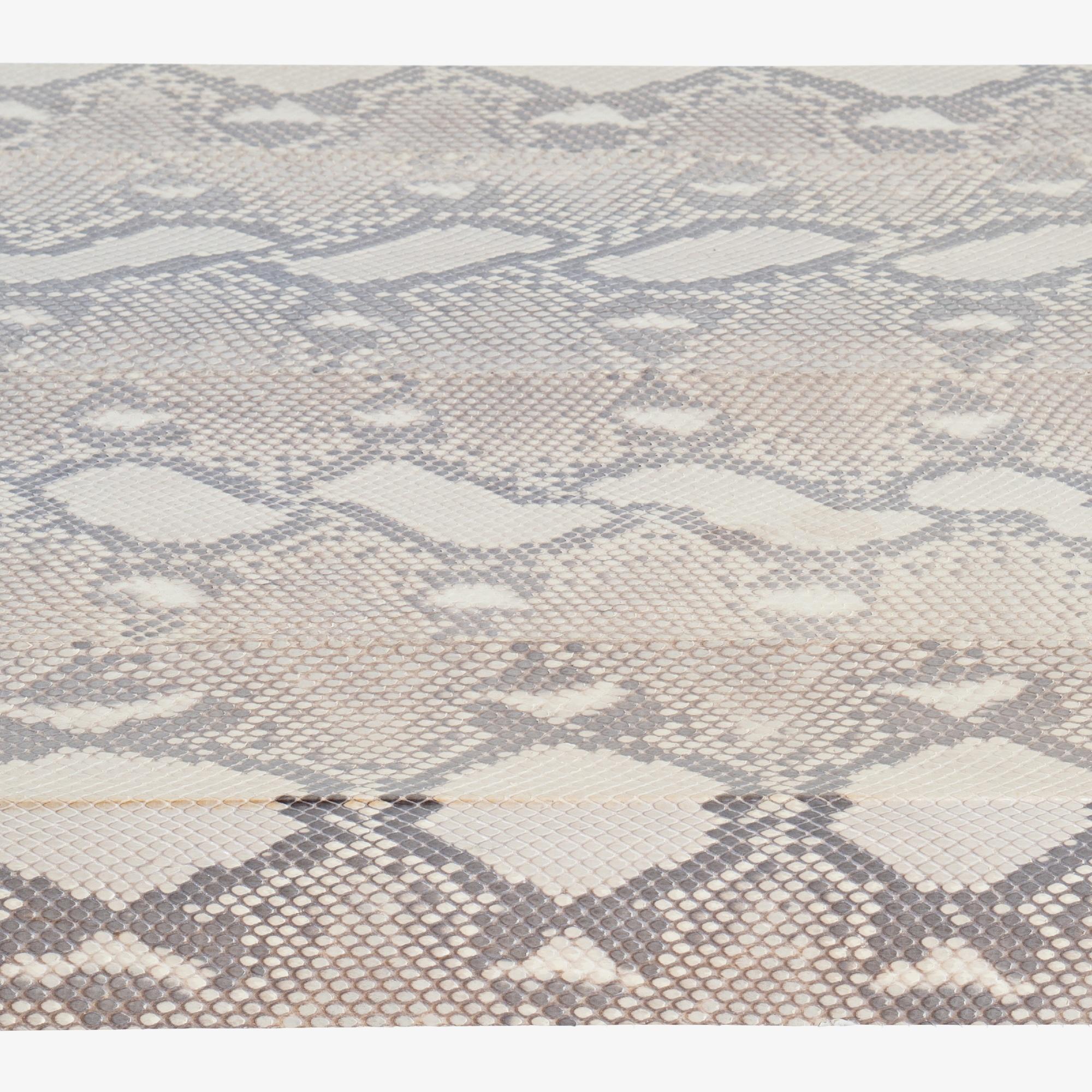 Edelman Leather Genuine Python Parsons Console in the style of Karl Springer For Sale 4