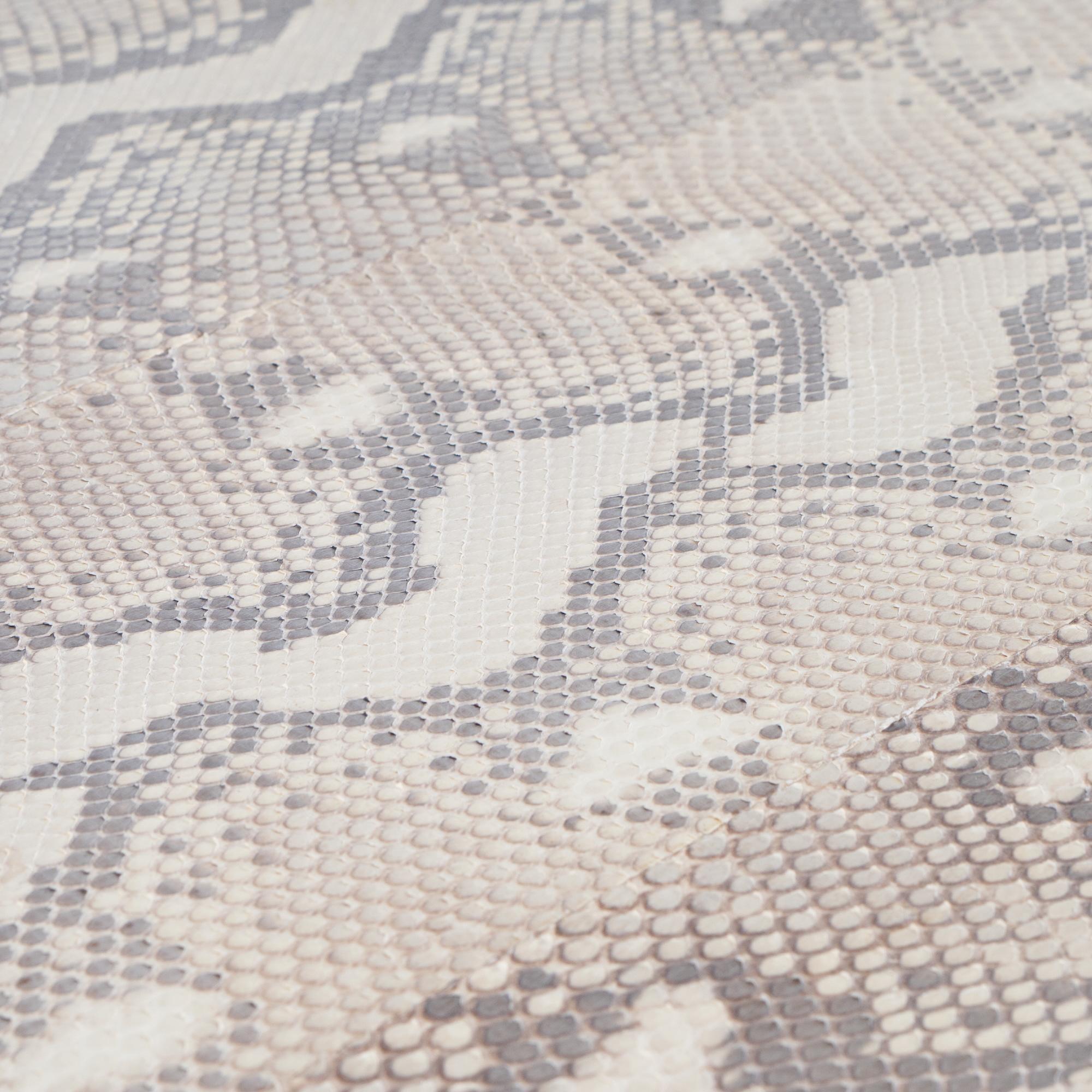 Edelman Leather Genuine Python Parsons Console in the style of Karl Springer For Sale 5