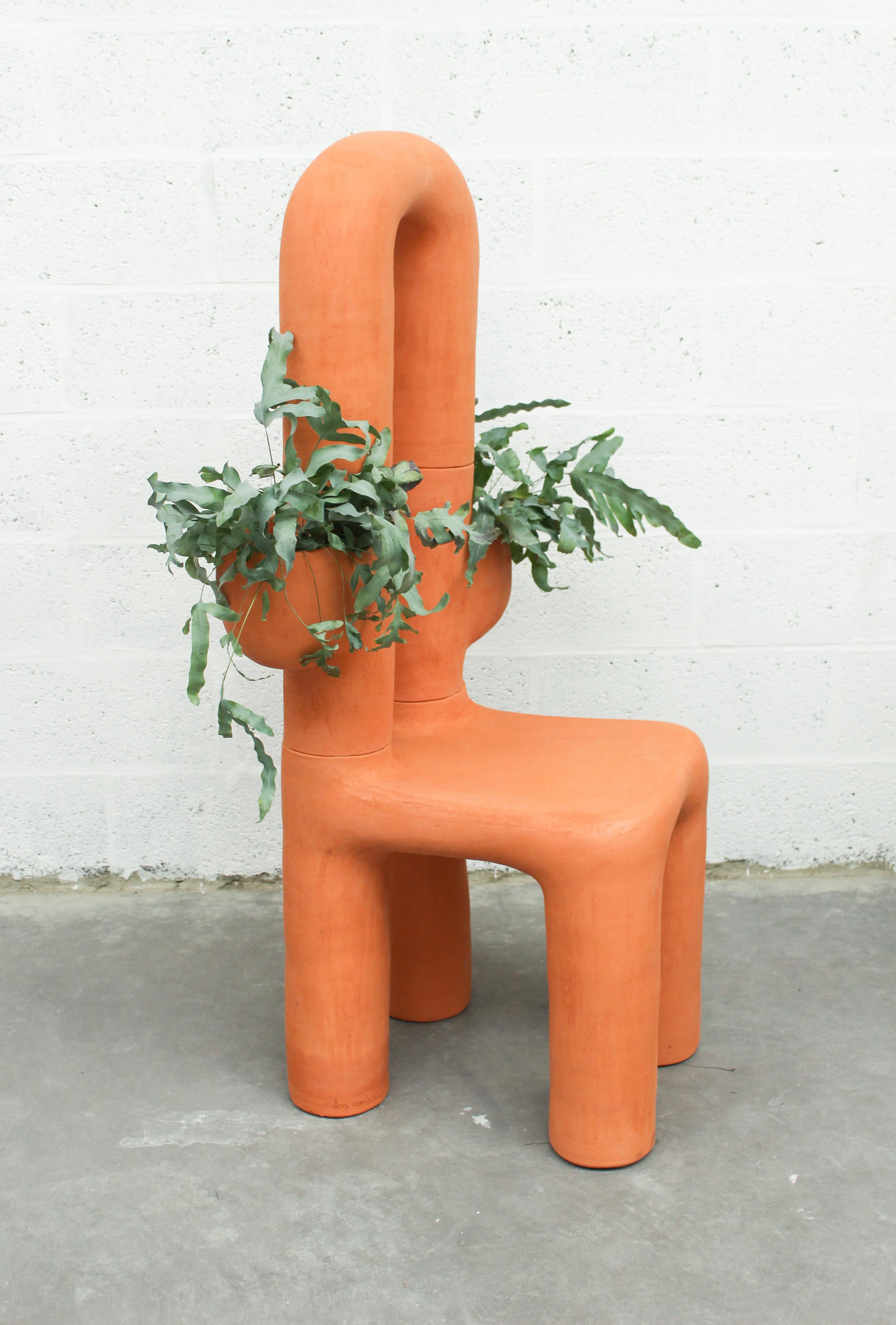 Eden #1 Terracotta Clay Chair by Elisa Uberti 1