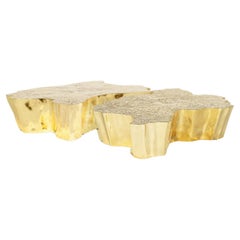 Tavolo da centro Eden Big Gold - Ottone fuso dorato lavorato a mano - Boca Do Lobo