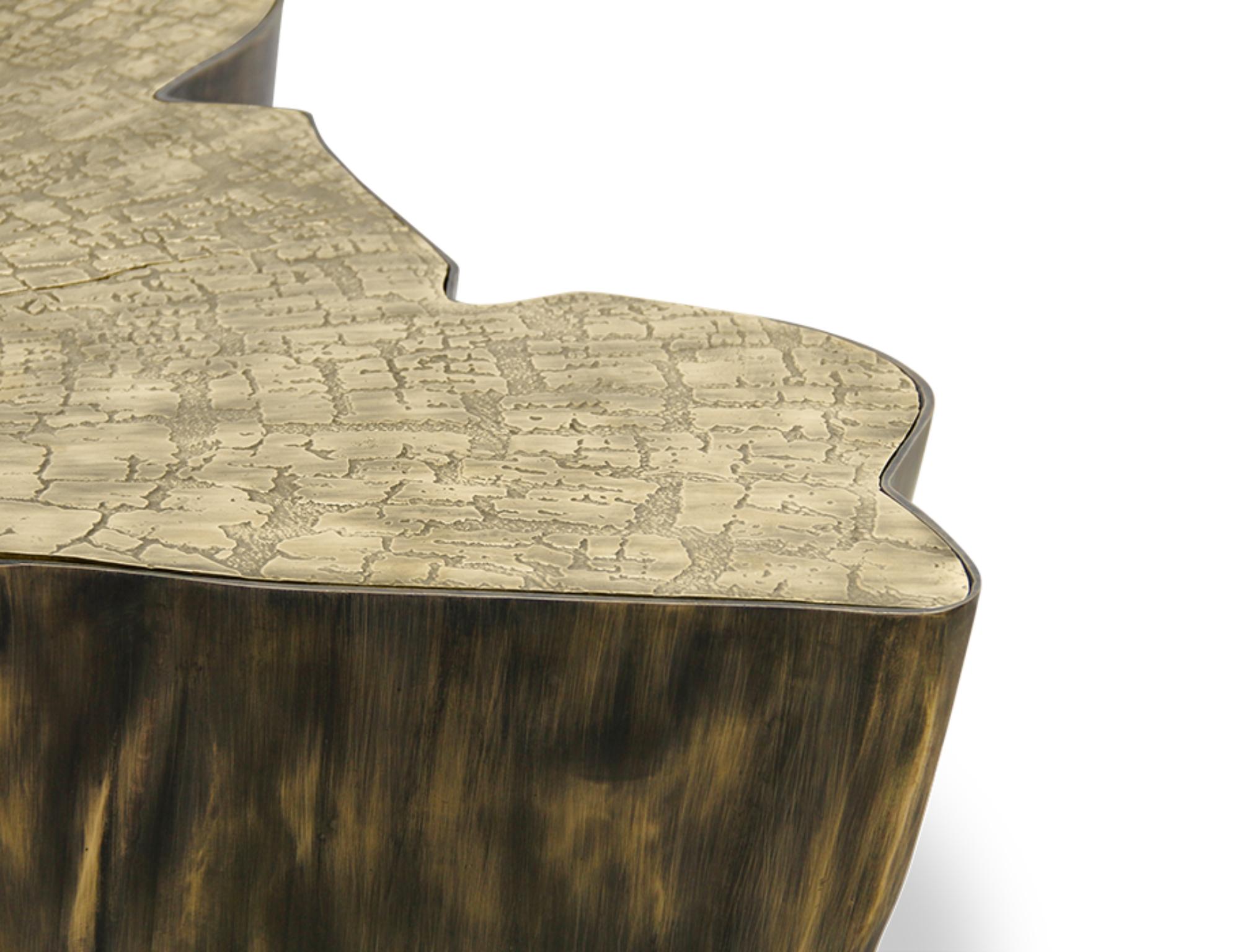 XXIe siècle et contemporain Table centrale Eden Big Patina - Patine fondue fabriquée à la main - Boca Do Lobo en vente