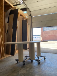 Eden Bleached Ash Dining Table with Turned Legs 96"L by Mary Ratcliffe Studio