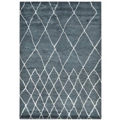 Eden, Bohemian Moroccan Hand Knotted Area Rug, D. Gray