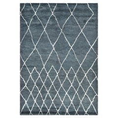 Eden, Bohemian Moroccan Hand Knotted Area Rug, Mineral