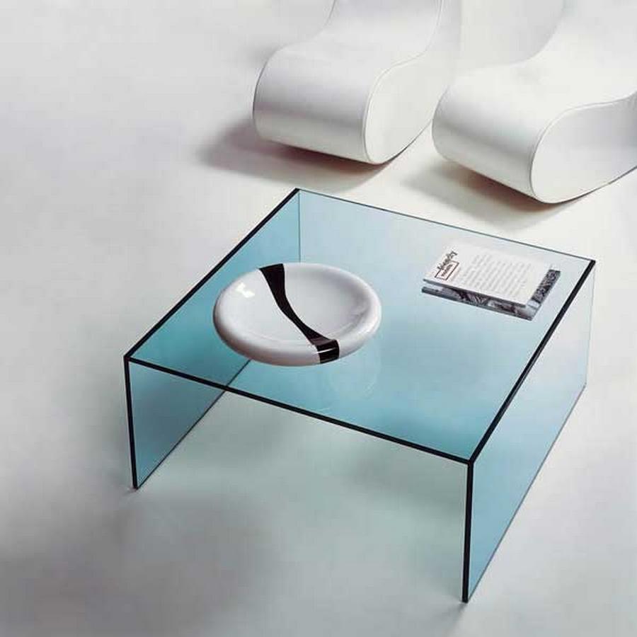 Moderne Table basse en verre Eden:: Designed by M.U:: Made in Italy en vente