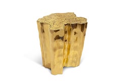 Eden Gold Side Table - Hand-Crafted Melted Golden Brass - Boca do Lobo