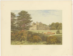 Eden Hall, Cumberland, Antique Morris Woodblock Print, circa 1870
