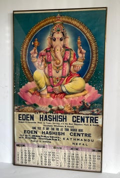 Eden Hashish Centre Kathmandu Ganesh Poster 1974 Calendar