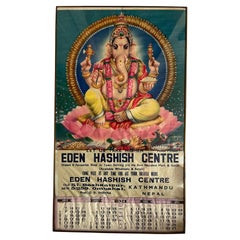 Eden Hashish Centre Kathmandu Ganesh Poster 1974 Calendar