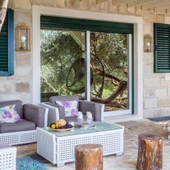 Lanterna a parete rettangolare in ottone di grandi dimensioni