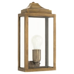 Eden large brass rectangular wall light lantern