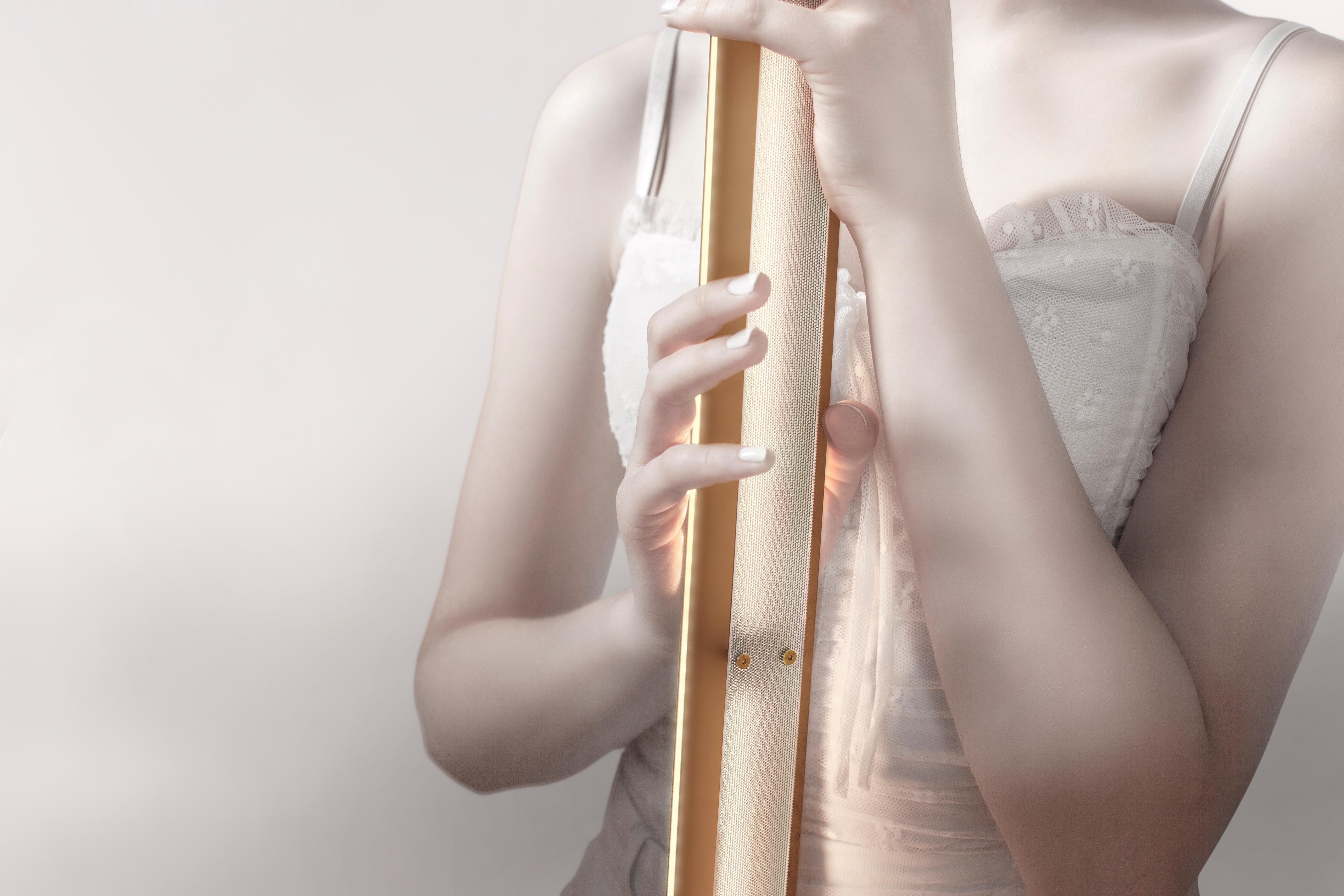 Postmoderno Lampada a sospensione in alluminio Eden Line 200 Champagne di JSPR in vendita
