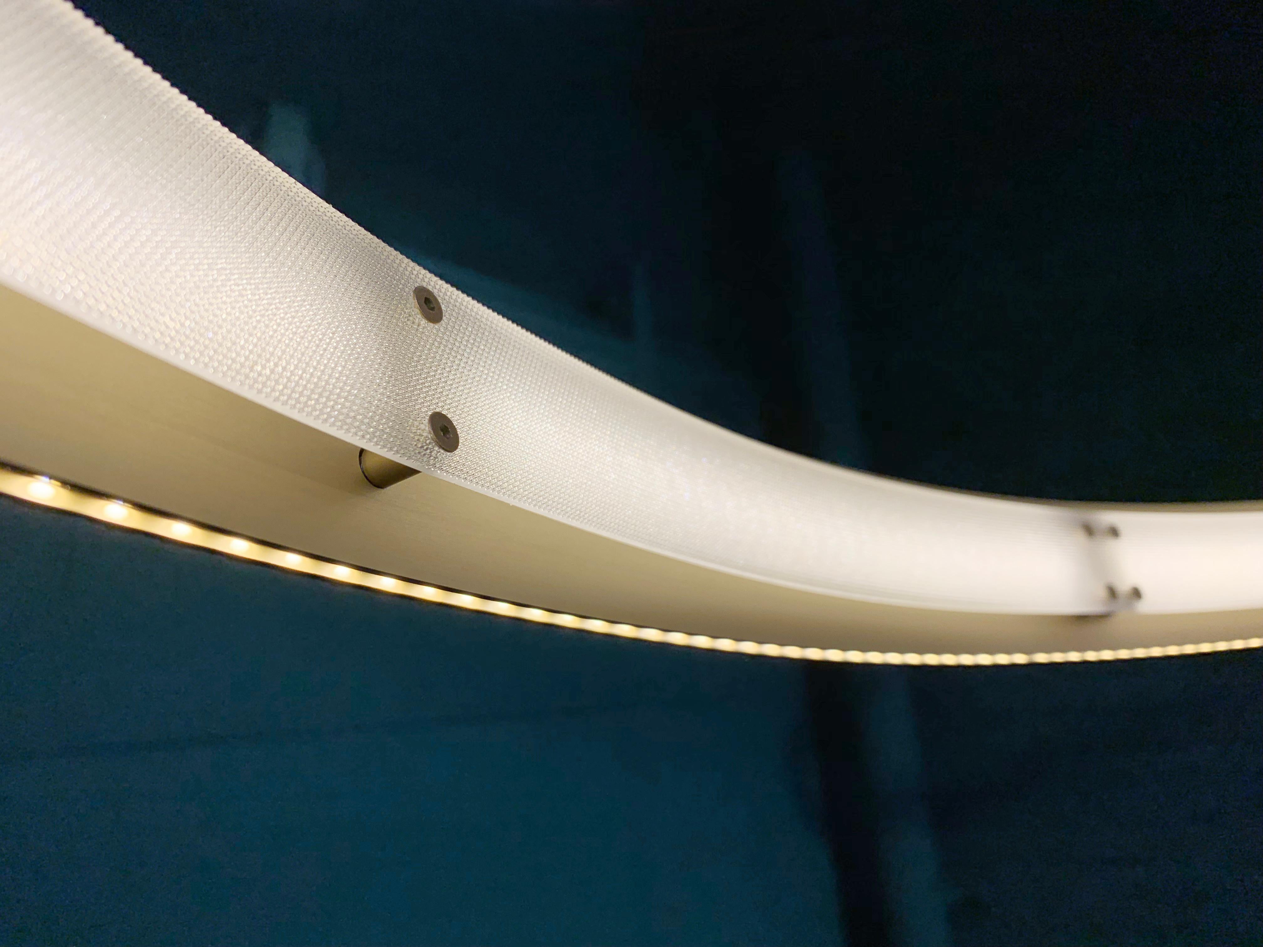 Olandese Lampada a sospensione in alluminio Eden Line 200 Champagne di JSPR in vendita