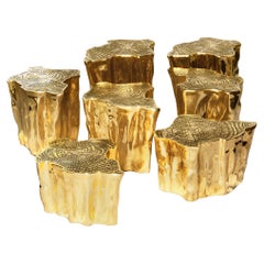 Eden Series Center Table - Hand-Crafted Melted Gold Brass 8 Set - Boca do Lobo