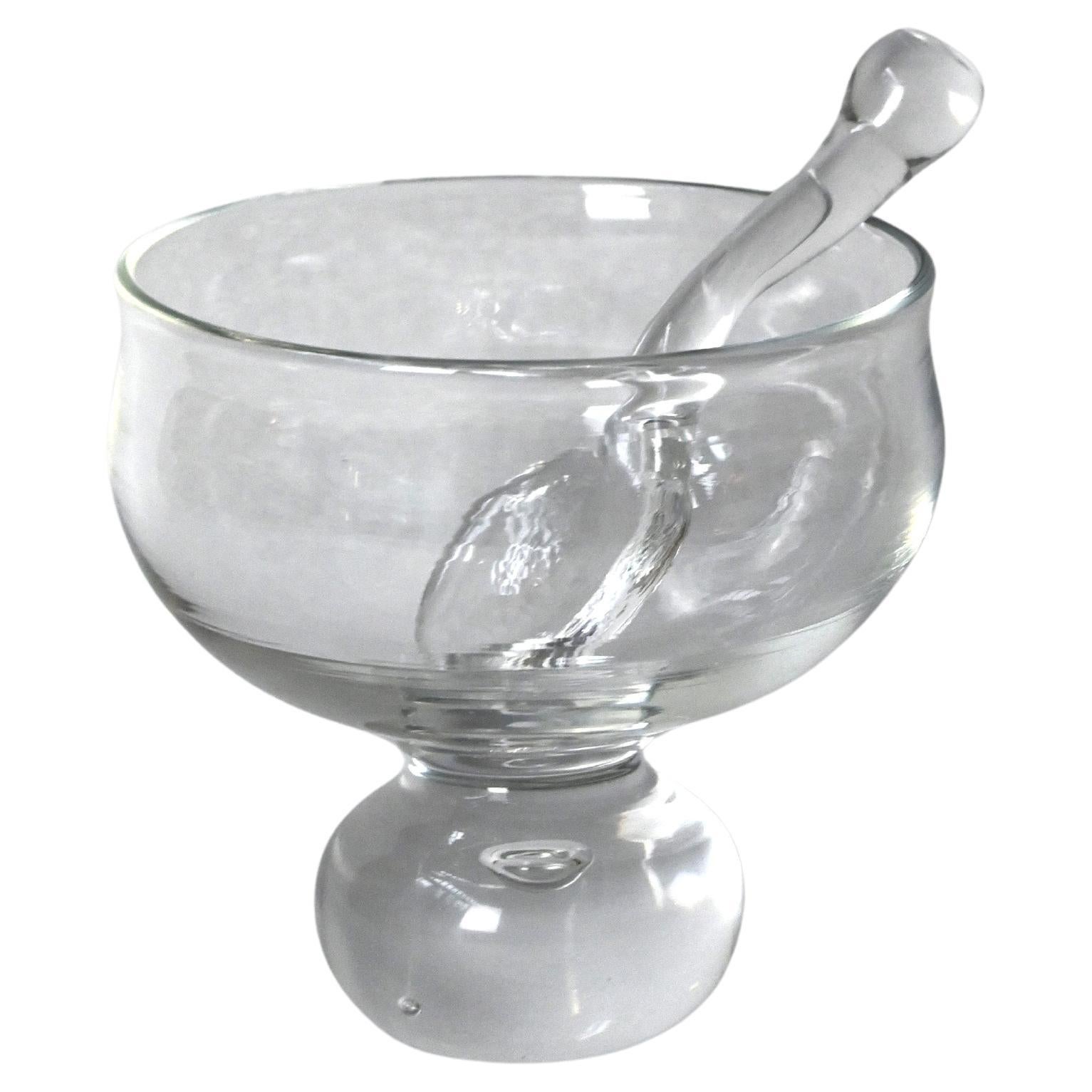 Bol en verre soufflé Eden avec cuillère par Caia Leifsdotter