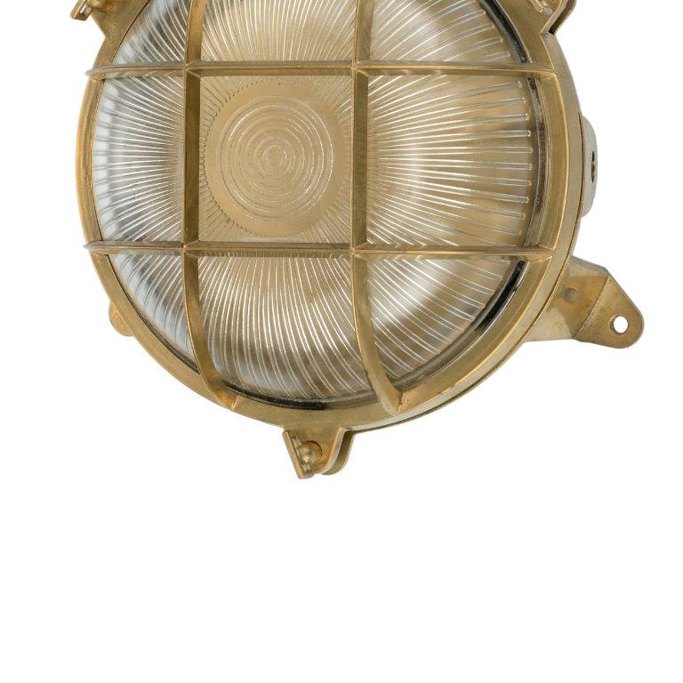 Italian Eden nautilus brass and glass spotlight For Sale