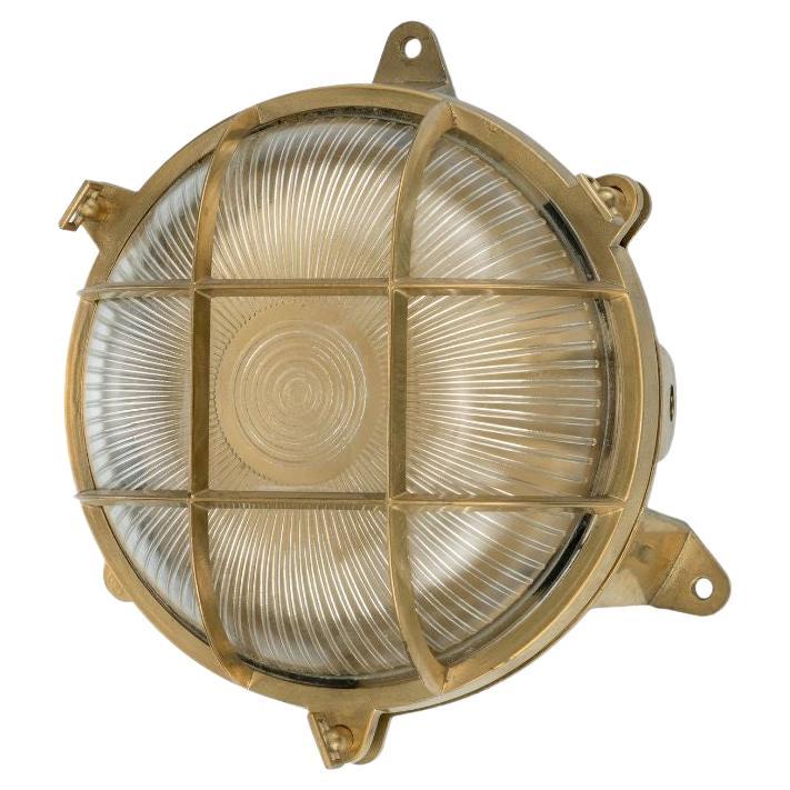 Eden nautilus brass and glass spotlight For Sale