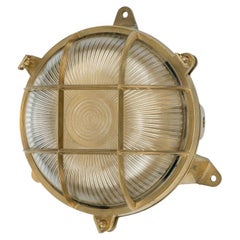 Eden nautilus brass and glass spotlight