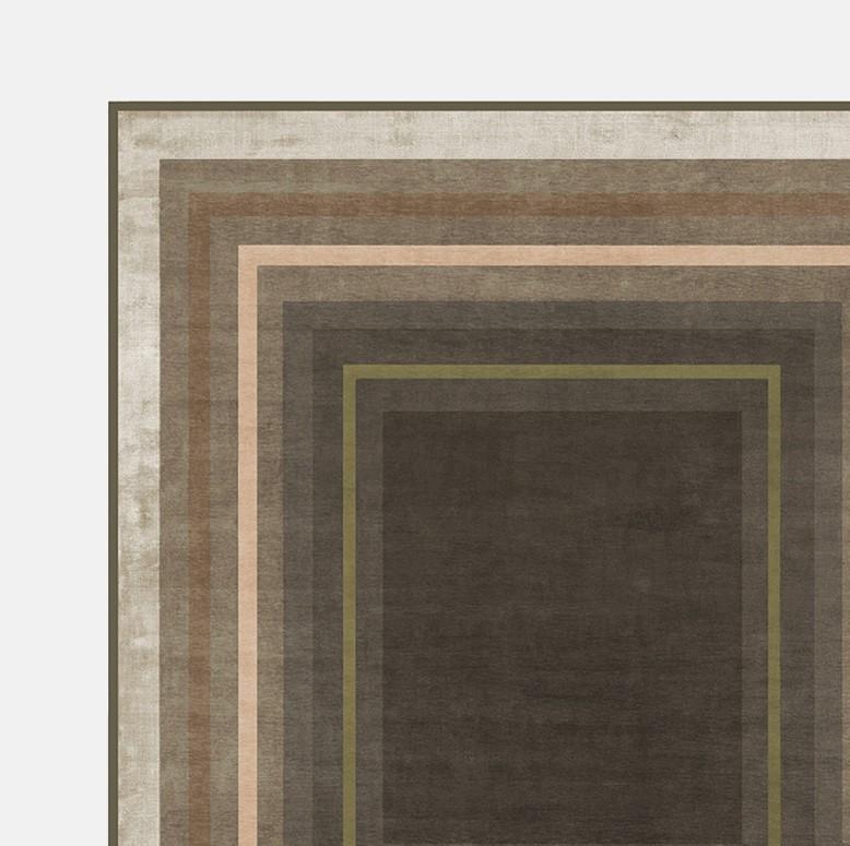 Post-Modern Eden Park Station Muted Rug by Atelier Bowy C.D. For Sale