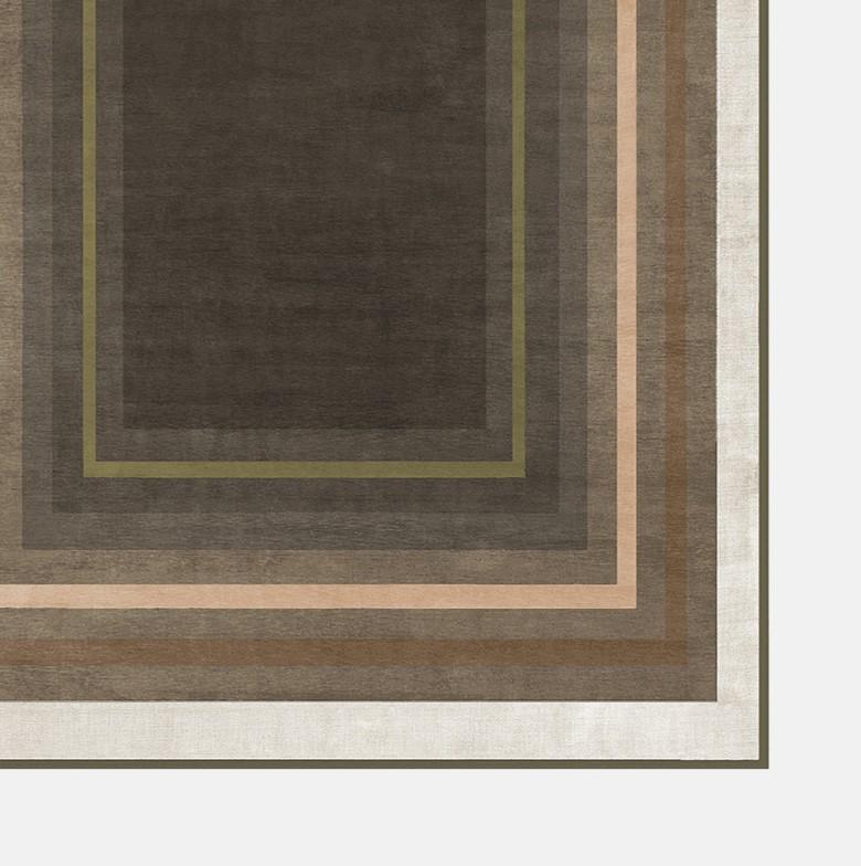 Swedish Eden Park Station Muted Rug by Atelier Bowy C.D. For Sale