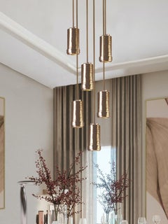 Lampe à suspensionEDEN en bronze de Stephanie Balini