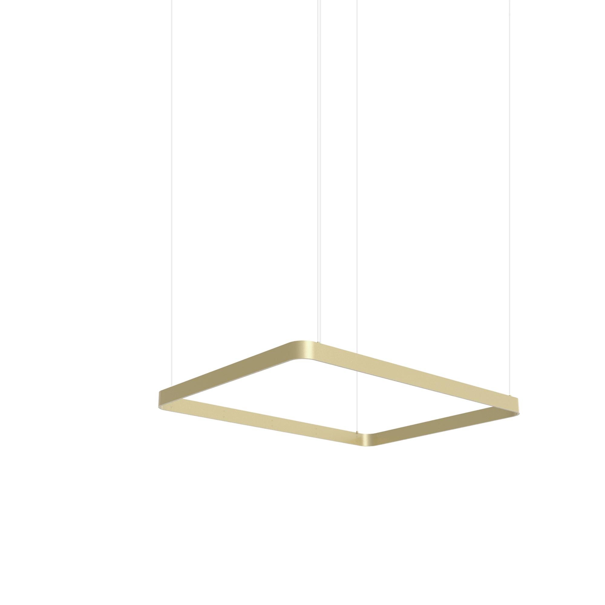 XXI secolo e contemporaneo Lampada a sospensione Eden Rectangle 100 Gold Aluminum di JSPR in vendita