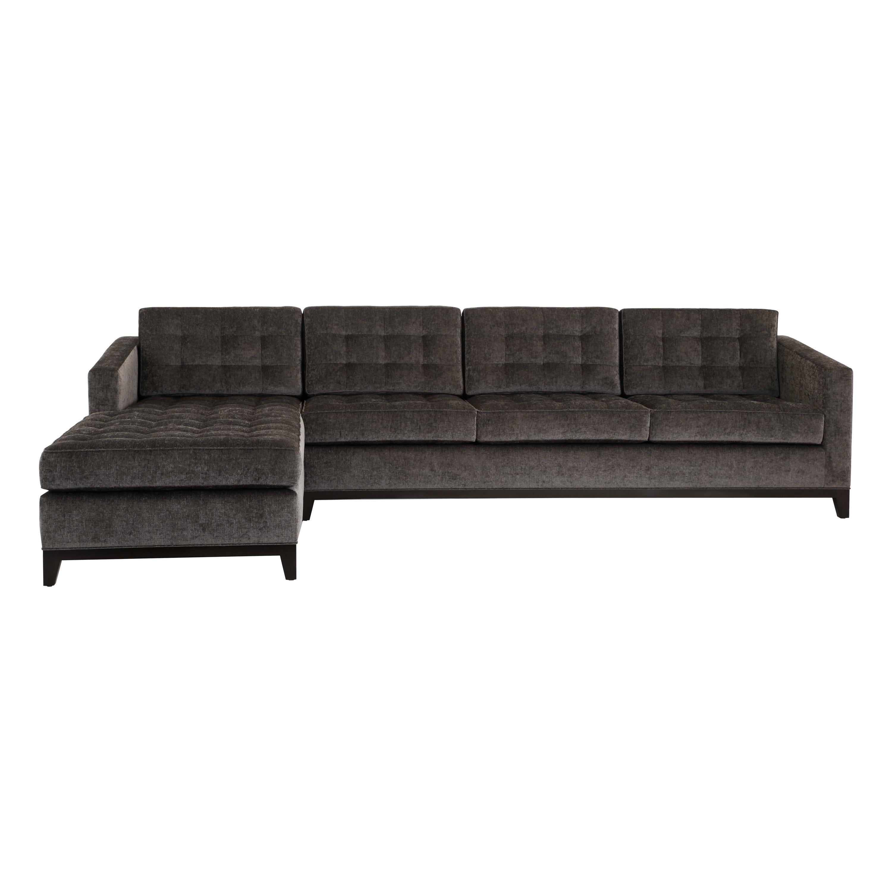 Eden Sectional Loose Seat and Back Cushions, Pull Tufting For Sale