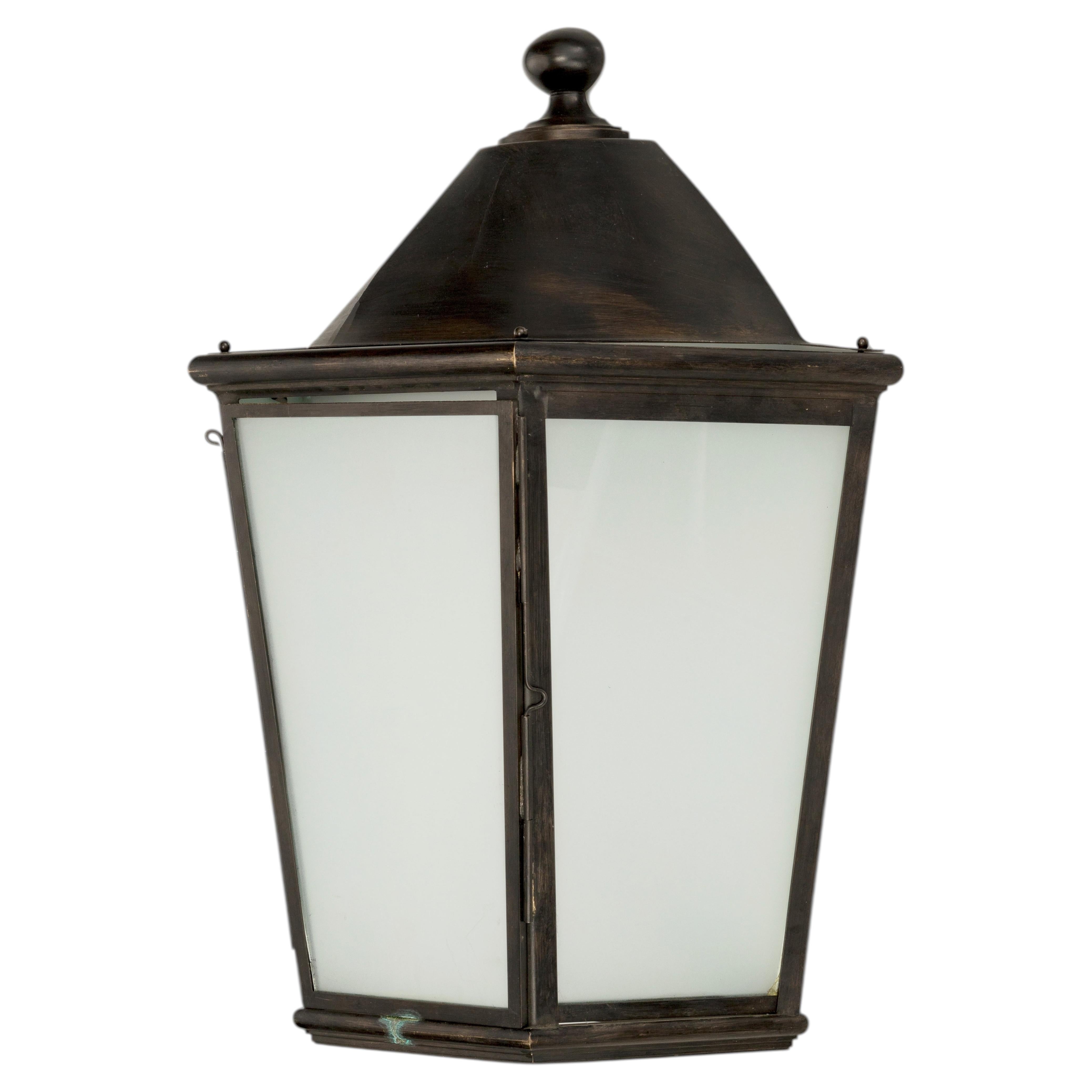 Eden small Meridian half lantern wall light