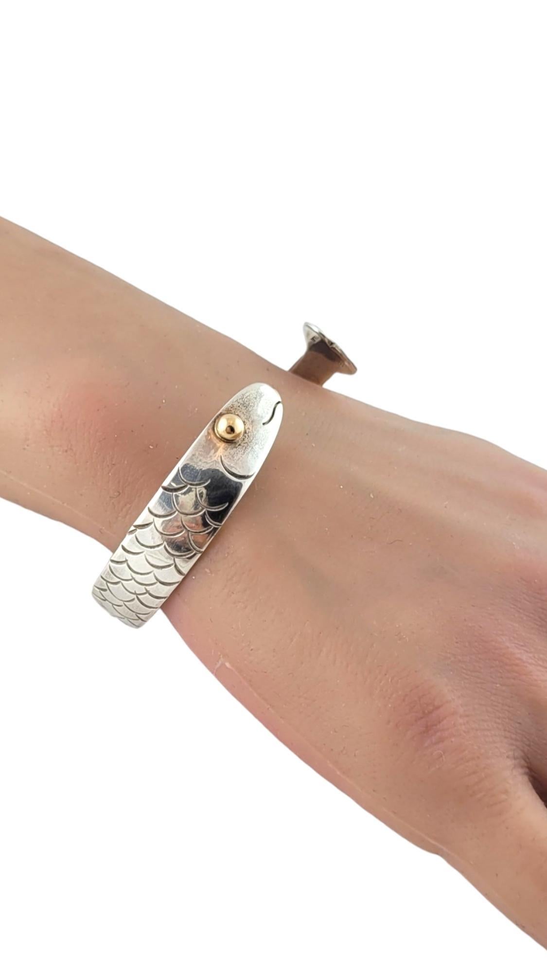 Eden Sterling Silver Cape Cod Fish Bracelet #17852 In Good Condition In Washington Depot, CT