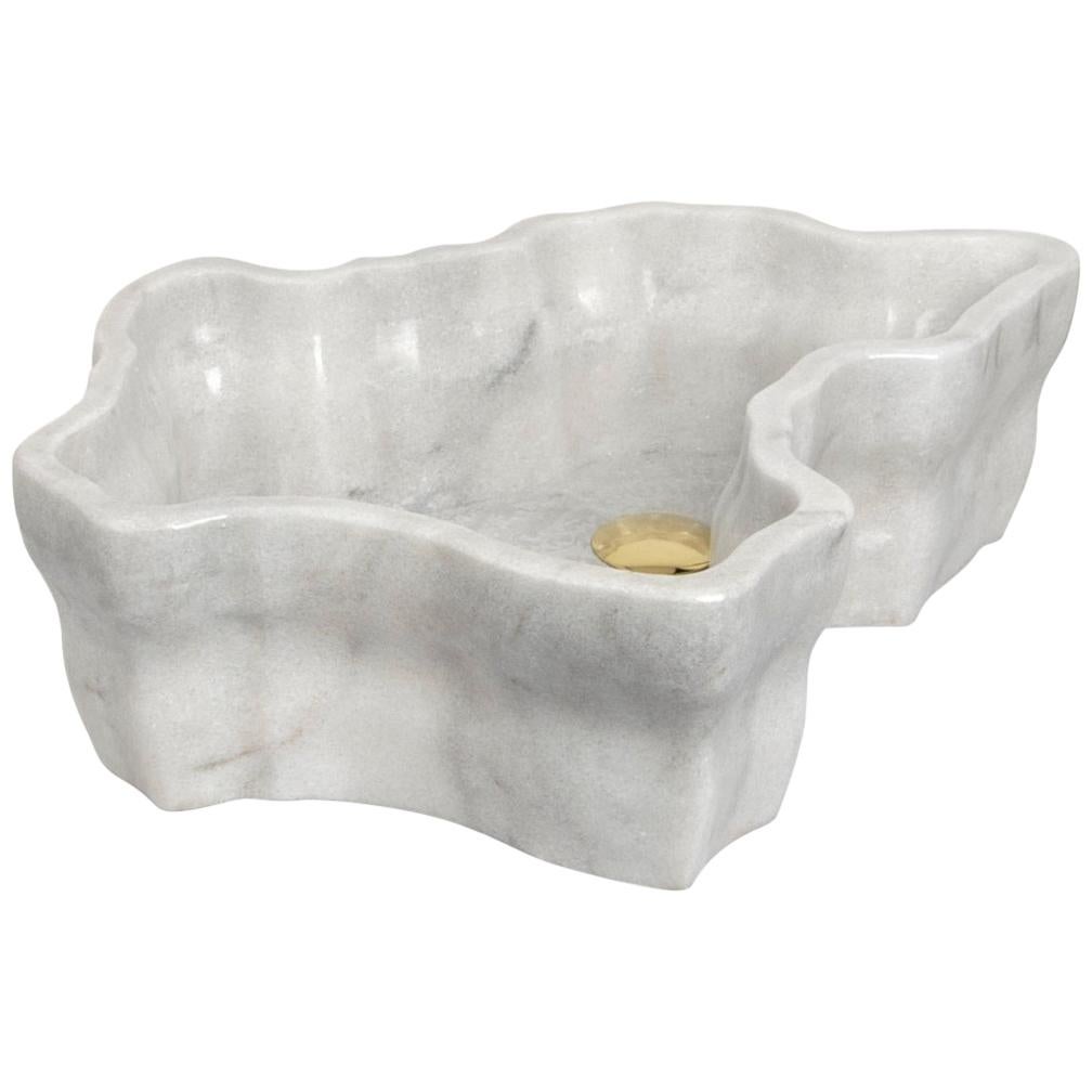 Eden Stone Vessel Sink with Ibiza Marble For Sale