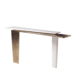 Edena White Marble Console Table