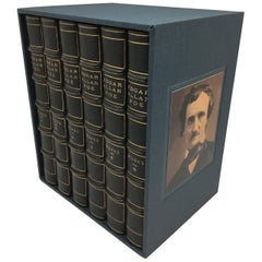 Antique Edgar Allan Poe, 6 Volume Putnam Edition in Period Leather Bindings, 1902