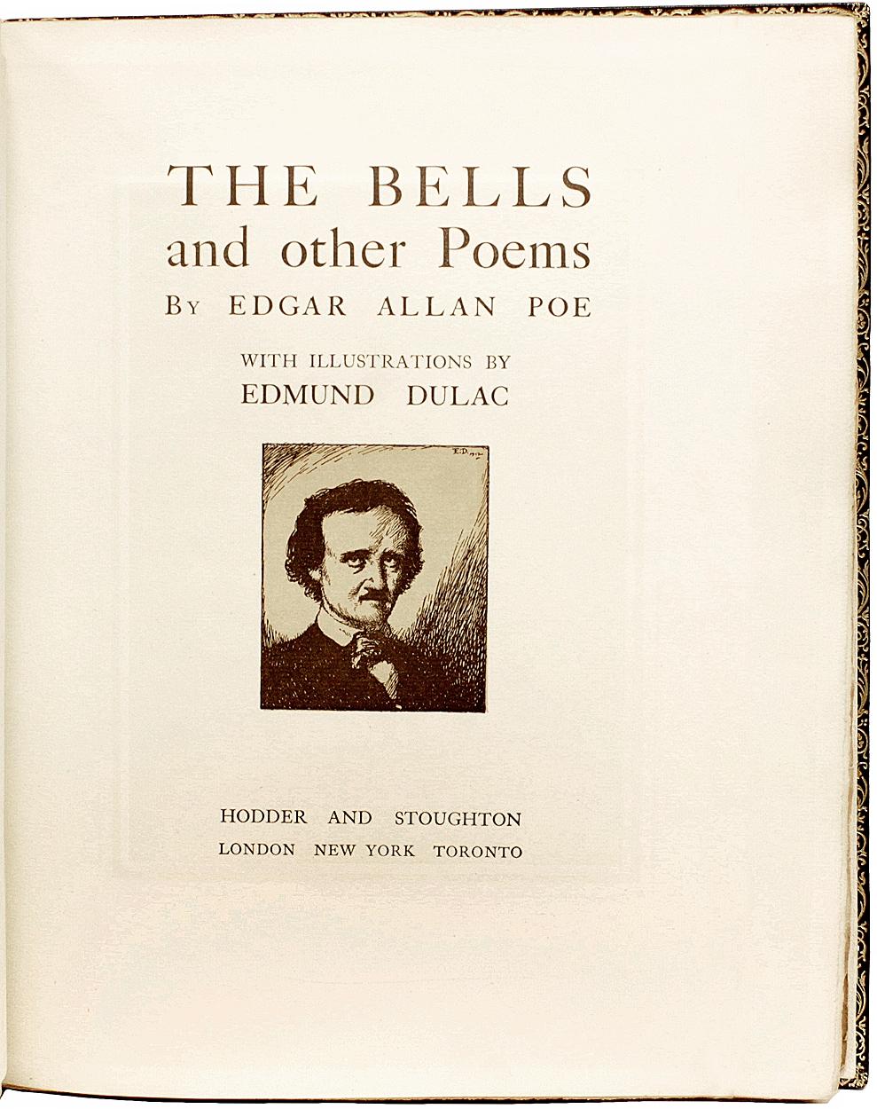 Edgar Allan POE. Die Glocken und andere Gedichte. LIMITIERTE AUFLAGE SIGNIERT VON EDMUND DULAC im Zustand „Hervorragend“ im Angebot in Hillsborough, NJ