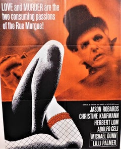 Edgar Allen Poe's "Murders in the Rue Morgue" 1971 Original Horror Movie Poster