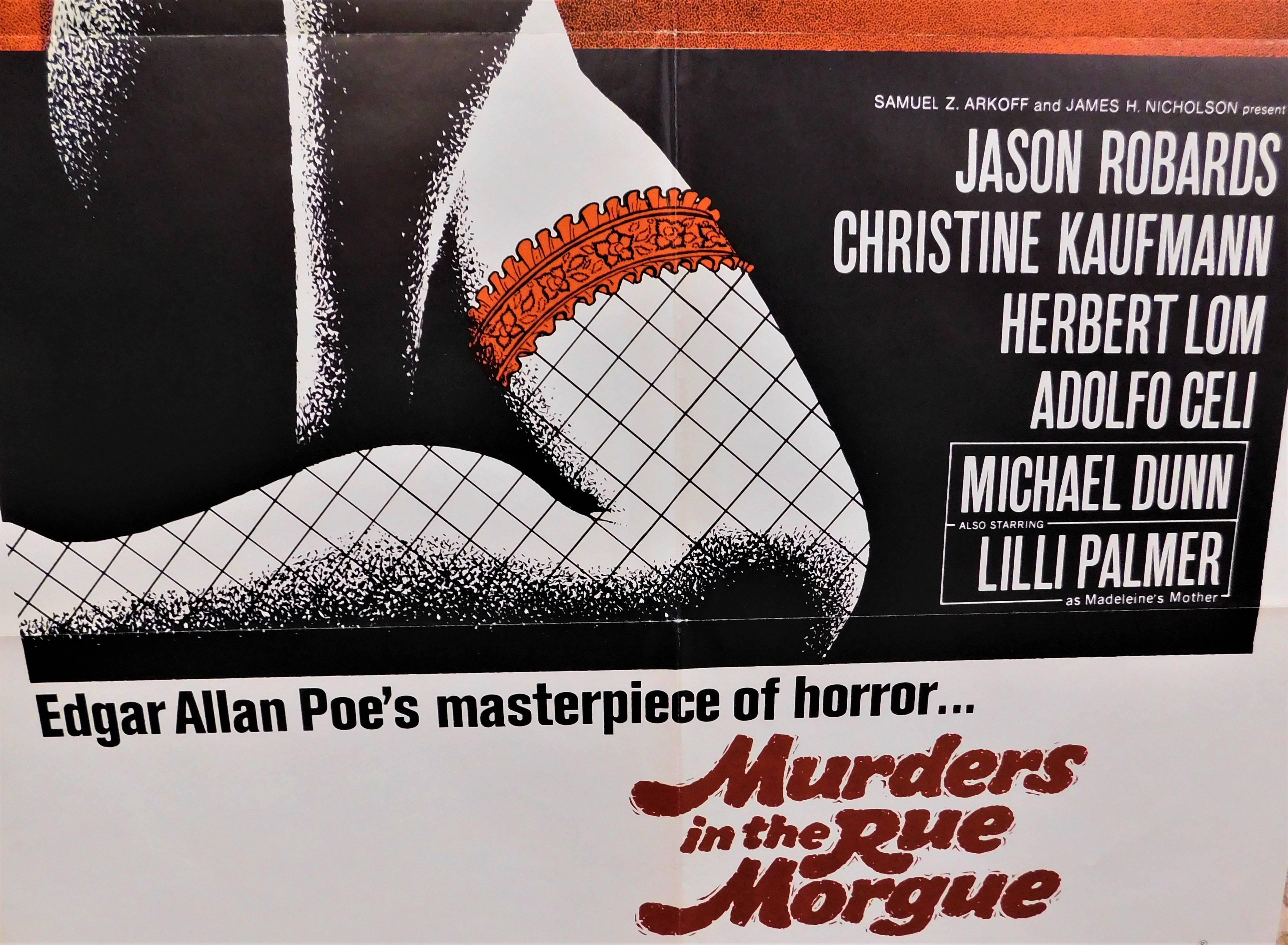 Edgar Allen Poes „Murders in the Rue Morgue“, Original-Hollywood-Filmplakat, 1971 im Zustand „Gut“ im Angebot in Hamilton, Ontario