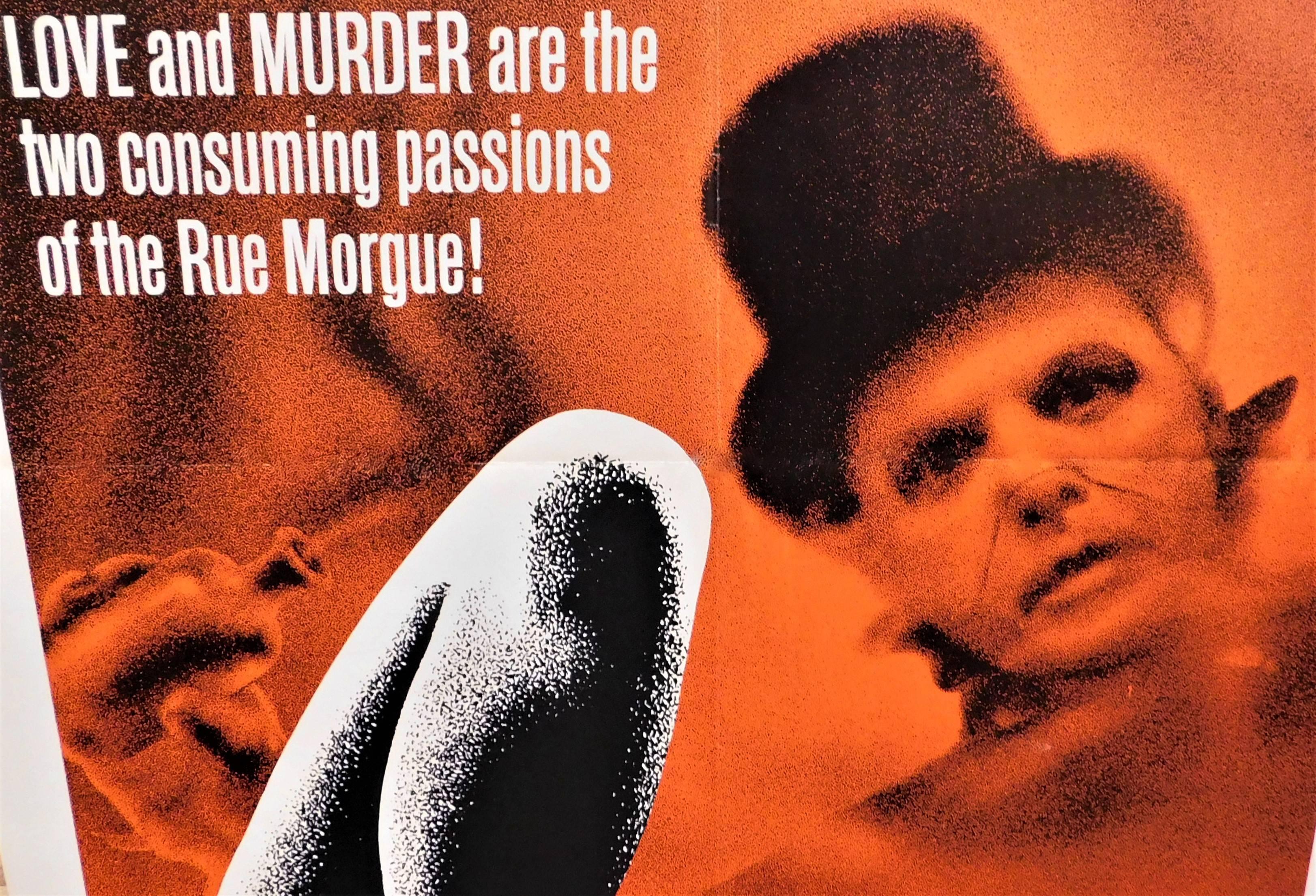 Edgar Allen Poes „Murders in the Rue Morgue“, Original-Hollywood-Filmplakat, 1971 (20. Jahrhundert) im Angebot