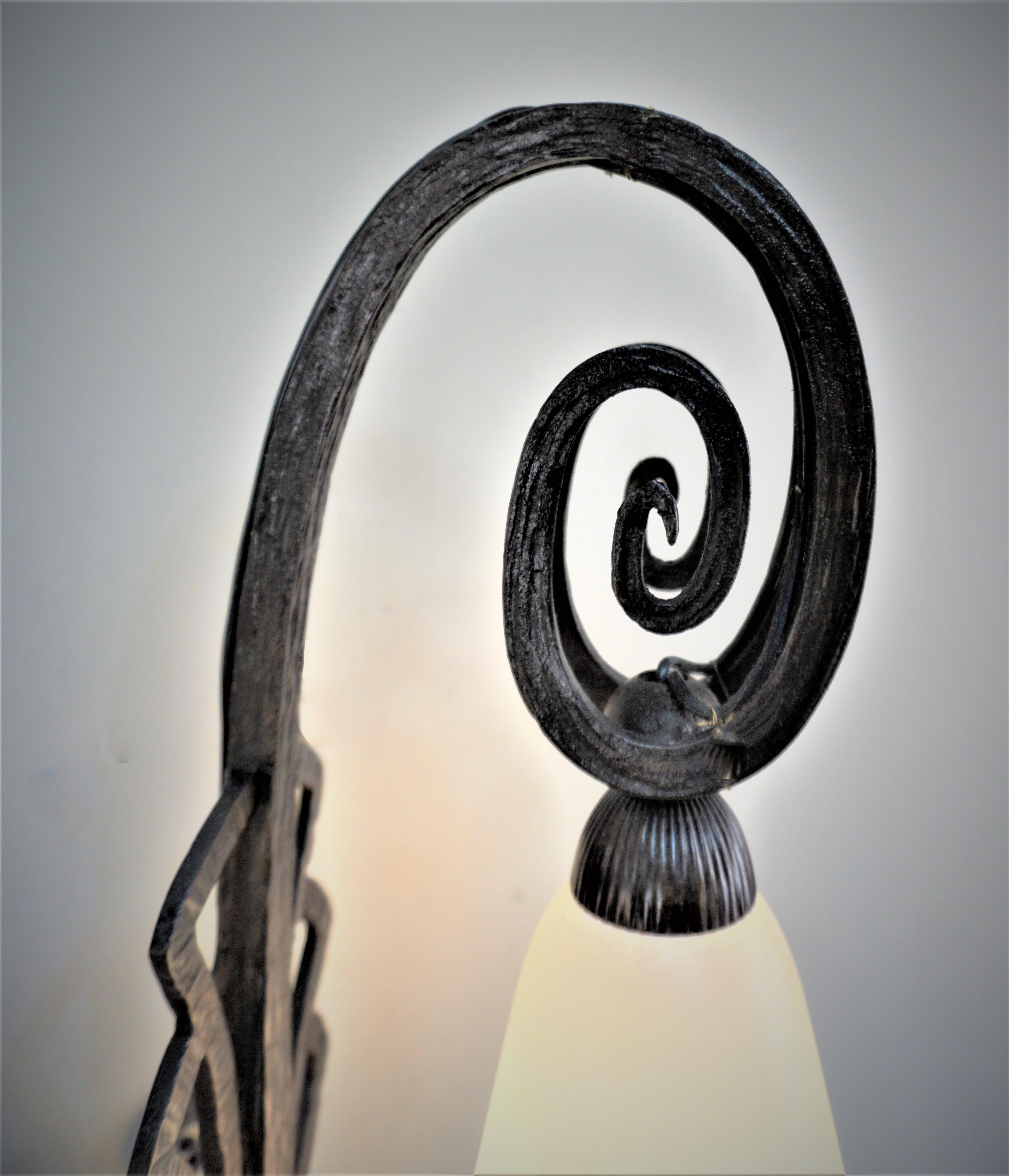 Edgar Bandt Wrought Iron Wall Sconce In Good Condition In Fairfax, VA