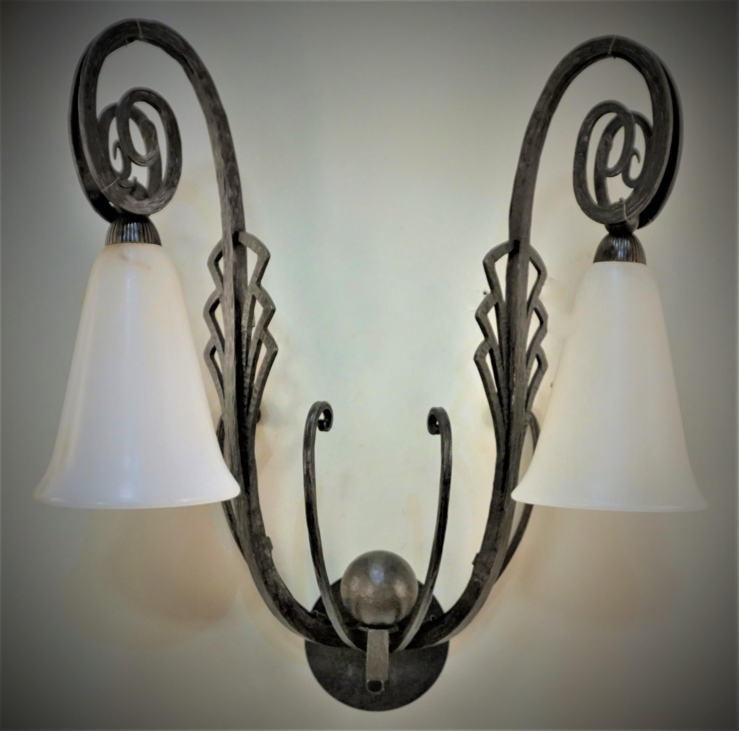 Edgar Bandt Wrought Iron Wall Sconce 2