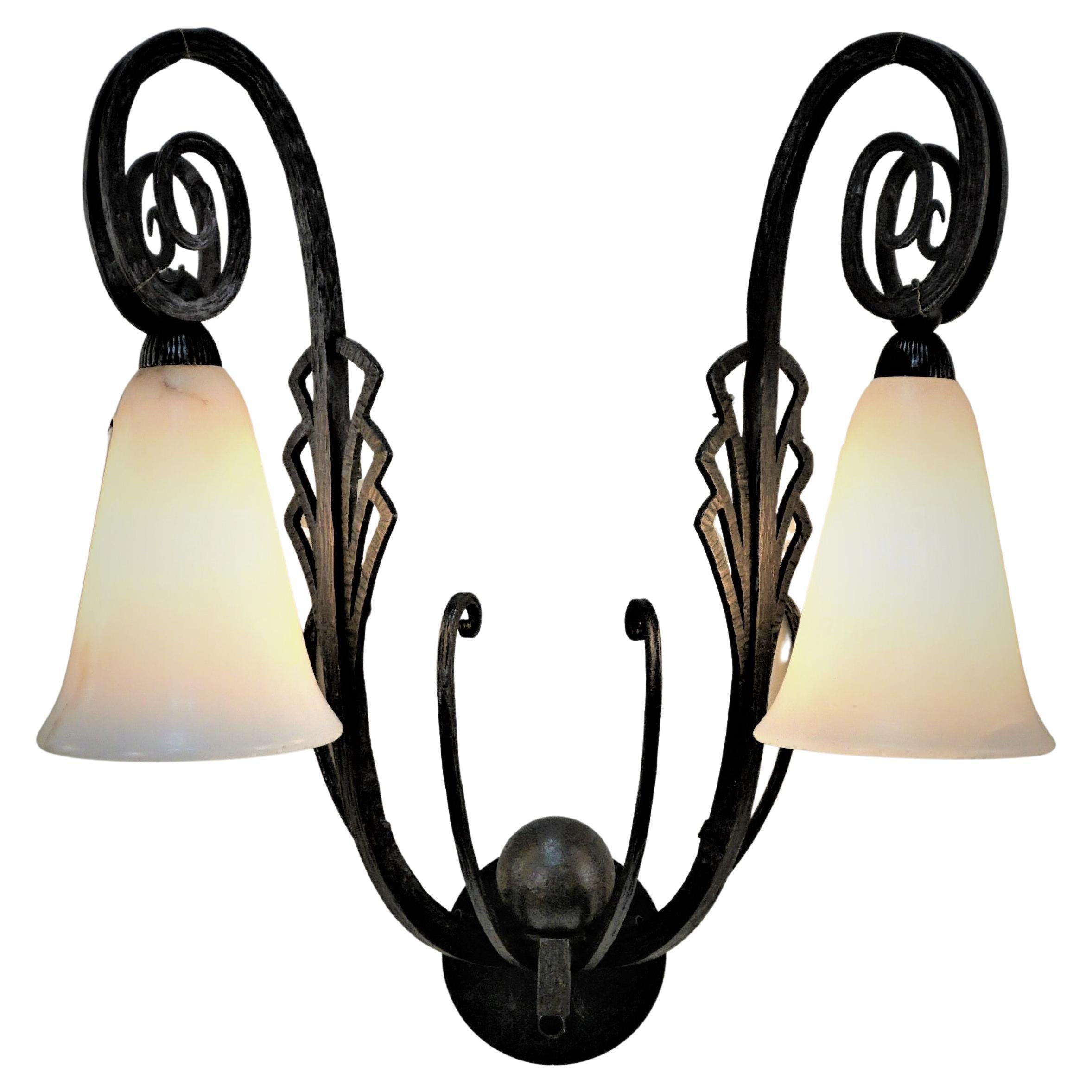 Edgar Bandt Wrought Iron Wall Sconce