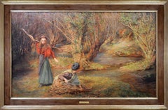 Children of the New Forest - Grande peinture à l'huile de la Royal Academy, exposition de 1901