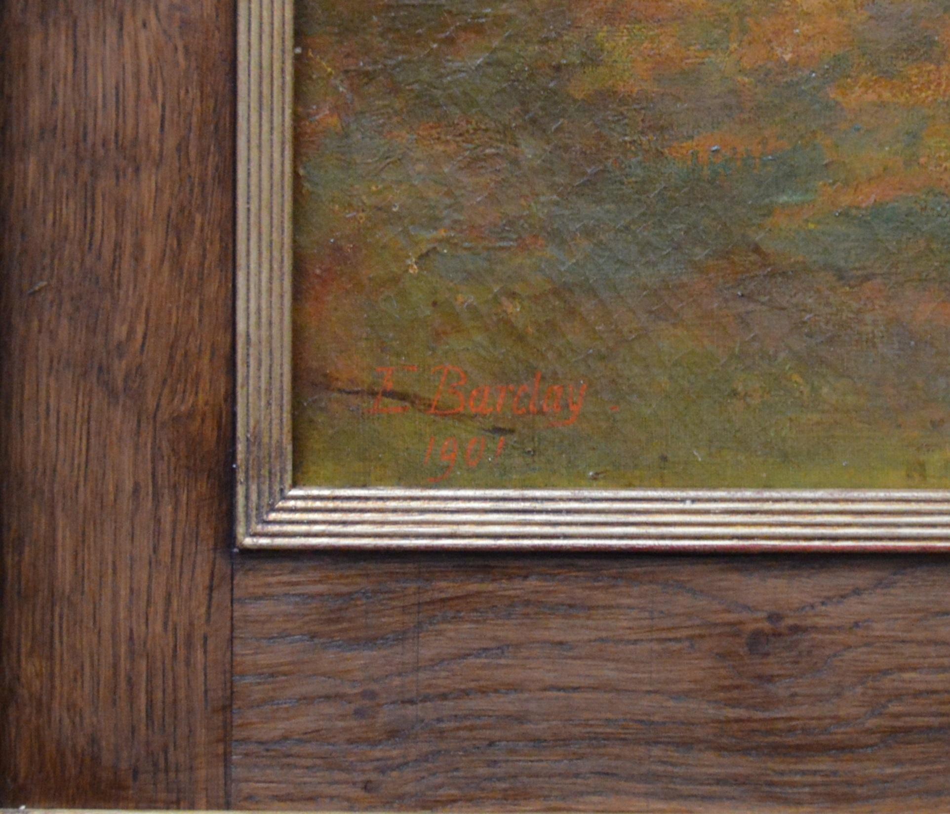 I bambini della New Forest - Quadro ad olio della Royal Academy di grandi dimensioni del 1901 3