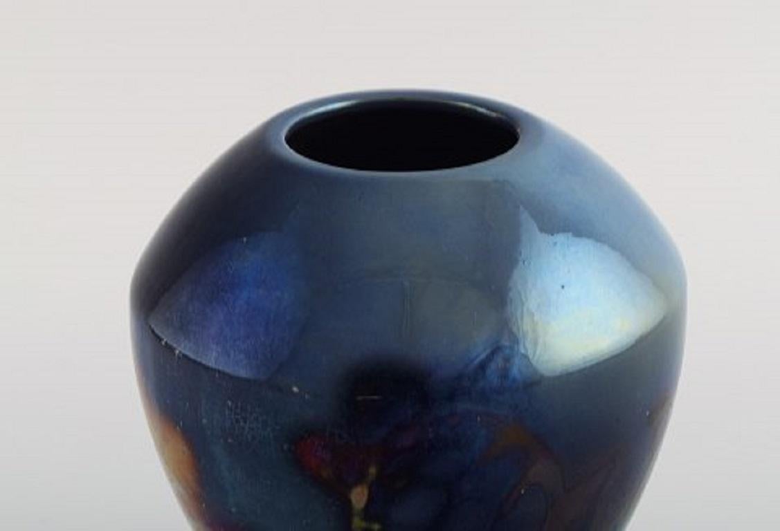Art Deco Edgar Böckman for Höganäs, Vase in Glazed Ceramics, 1930's