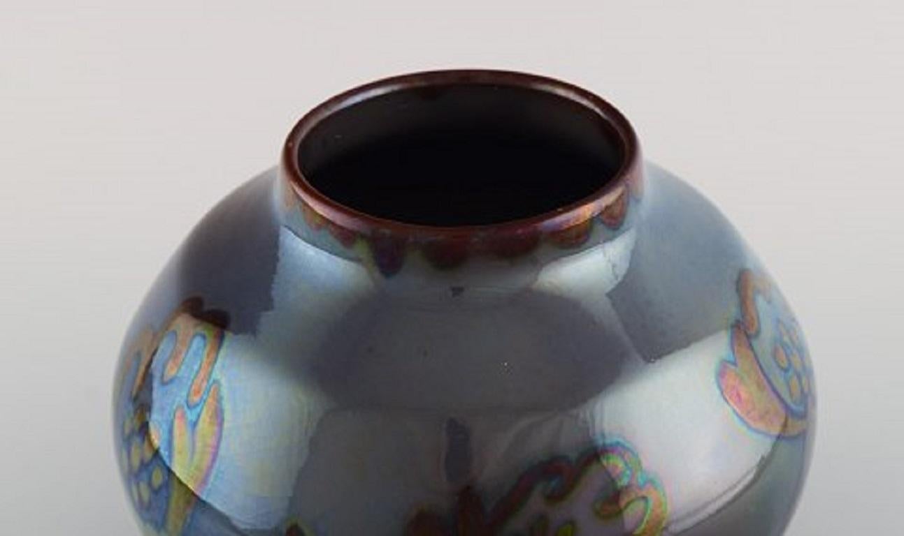 Art Deco Edgar Böckman for Höganäs, Vase in Glazed Ceramics