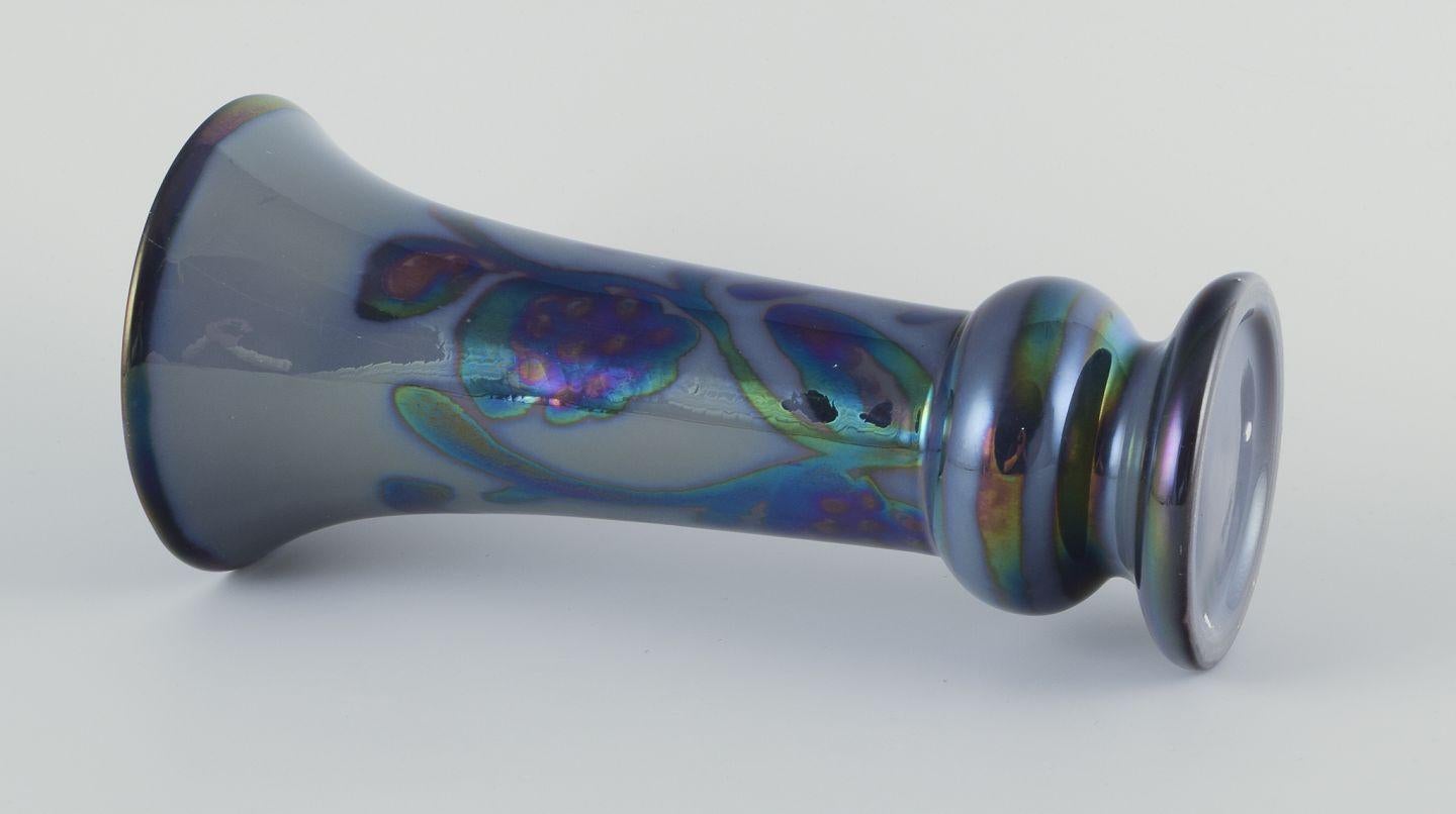 Edgar Böckman pour Höganäs. Grand vase en céramique avec motif floral Bon état - En vente à København, Copenhagen